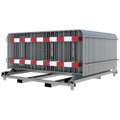 SET | with 50 crowd barrier type E | with and without touch bar | with two touch strips, red / white, RA2/B